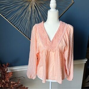 NWT Boho Peach Top by Very J